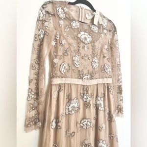 BHLDN Beautiful Taupe Sequined Dress. NWT size 10